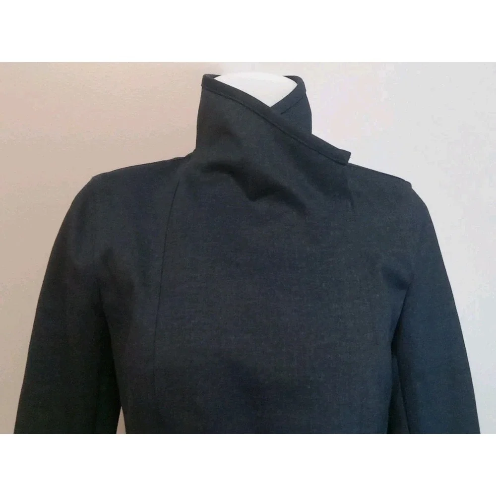 tommy hilfiger Women Indigo‎ Blue Side Zip Collared Longsleeve Blazer Size 4